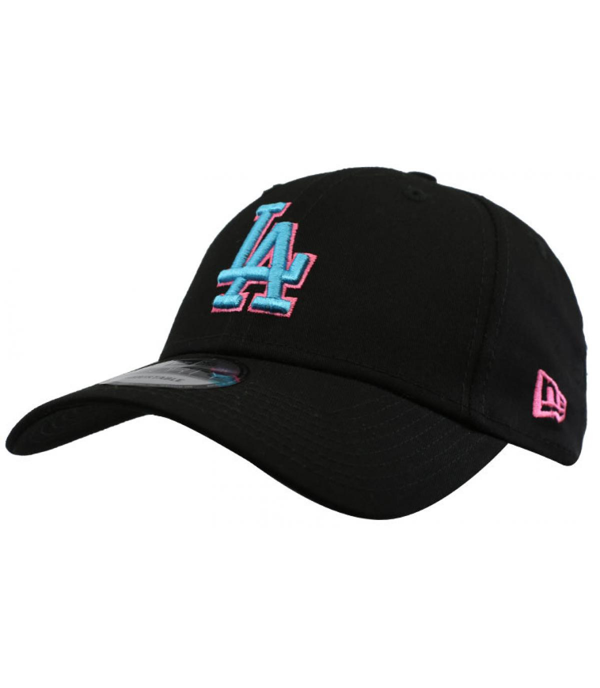 League Ess LA black bue pink New Era